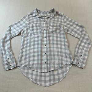 Abercrombie & Fitch | Plaid Button Down Shirt‎ Grey Pink | Women's Large